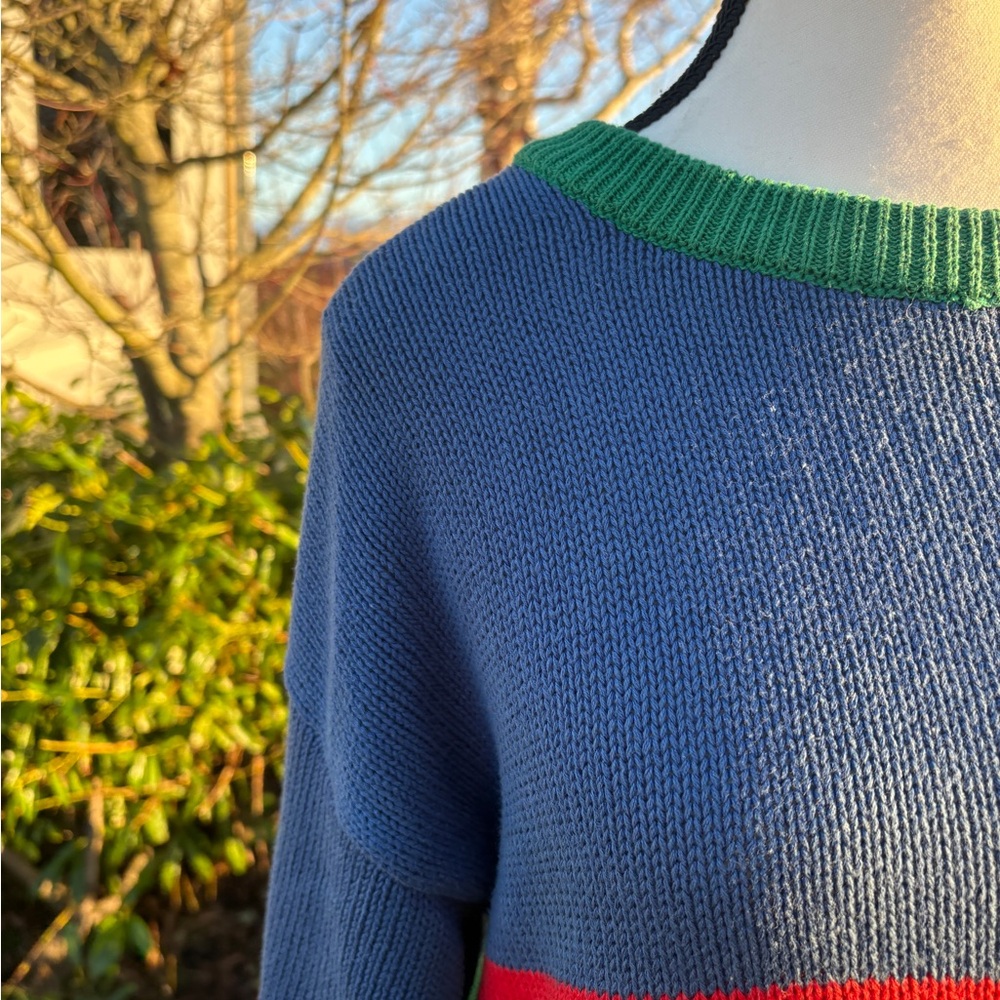 Vintage Colour Block Cotton Sweater – Made in Korea – Size S/M - Picture 4 of 7